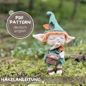 Instrucciones de crochet - Patrón de crochet I Duende de madera - Pequeño duende del bosque I PDF [ger/eng]