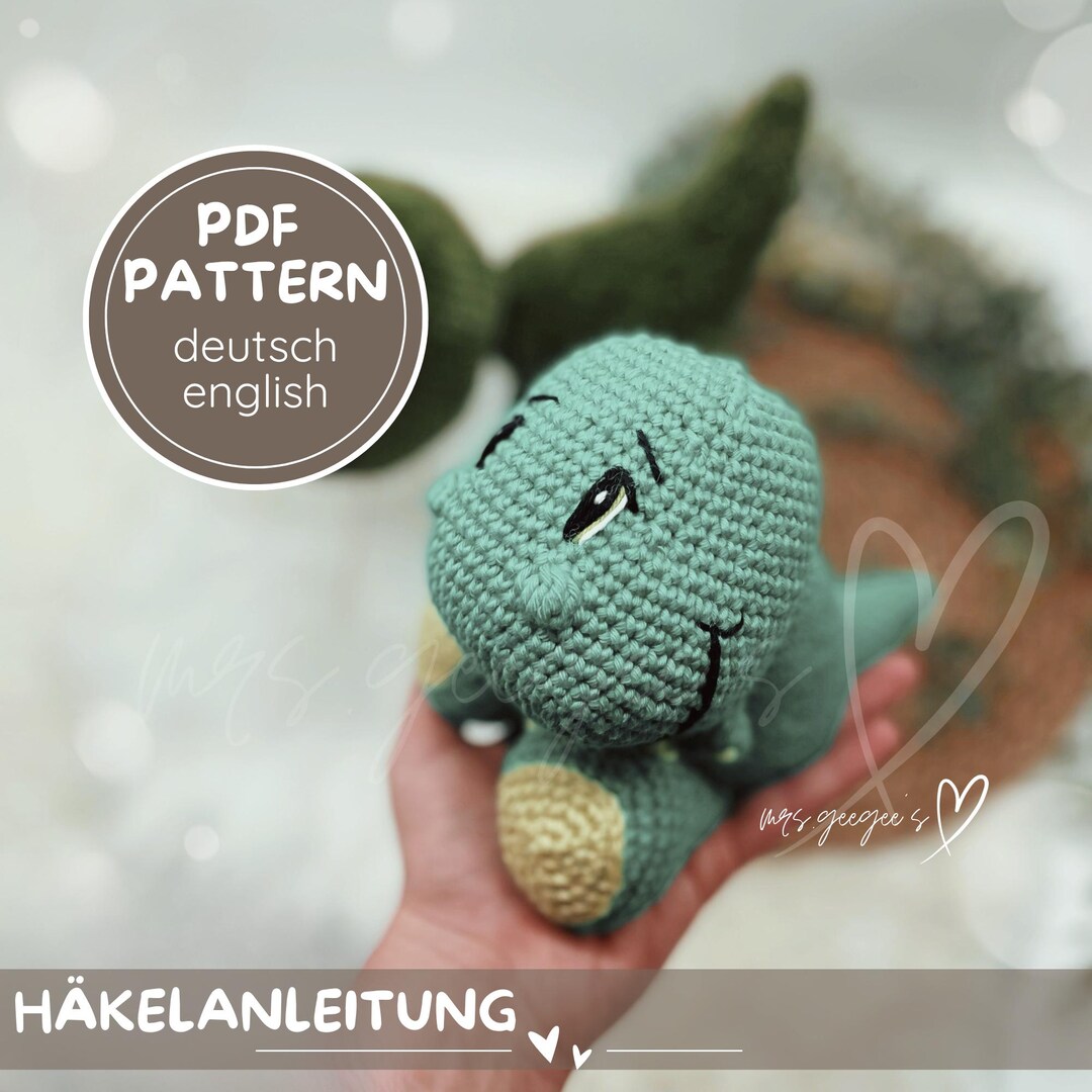 Crochet Pattern - Dinosaur Tirex - Geegees - GER - Etsy