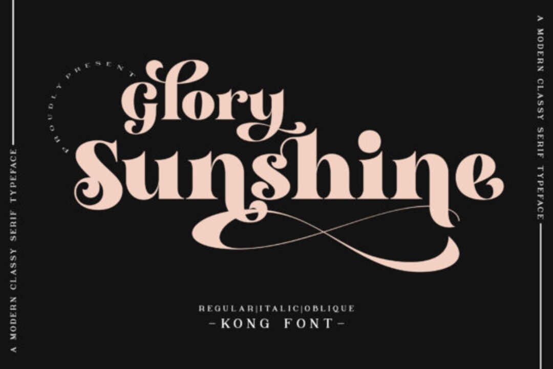 Glory Sunshine Font - Etsy