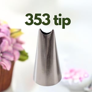 Boquilla PR 353 para decorar pasteles con flores de crema de mantequilla: margaritas, proteas y gerberas.
