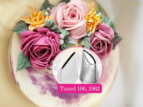 TUNED PR 106 1062 cake decorating tip buttercream flower cake piping tip