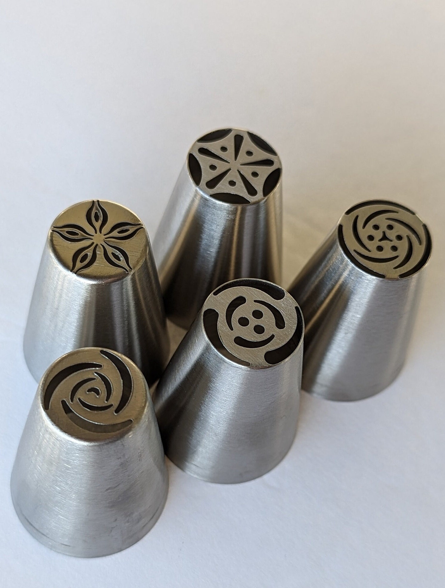 Mini Russian Piping Tips set of 5 premium Set Nifty Nozzles Buttercream