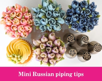 Mini Russian Piping tips Buttercream flowers cake decorating nozzles cupcake bouquet