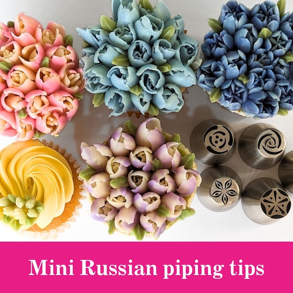 Mini Russian Piping tips Buttercream flowers cake decorating nozzles cupcake bouquet