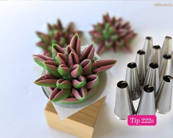 Succulent leaf piping tip 222S cake decorating nozzle