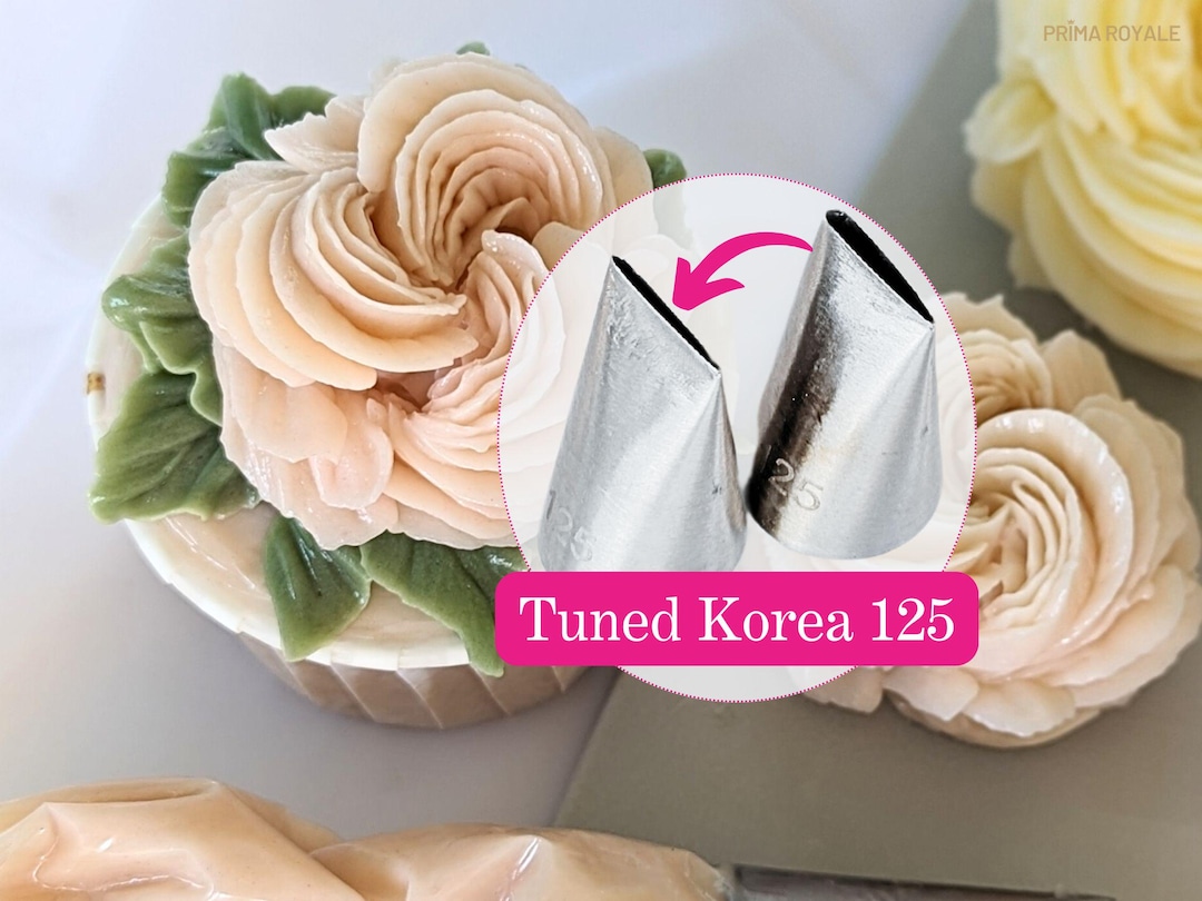 TUNED 125 Cake Decorating Tip Buttercream Flower Cake Piping Tip