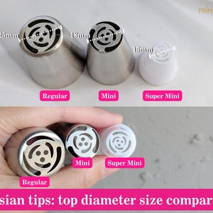 Mini Super Mini punte russe per decorare torte, fiori di crema al burro, bouquet di cupcake e altre dimensioni