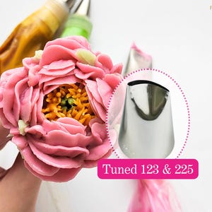 Korea-Einfuhr TUNED Spitze 123225 Pfingstrose Paspelspitze Kuchendekorationsspitze Buttercreme Blumentorte gebogene Spitze