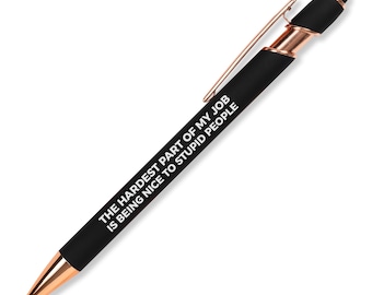 Funny Novelty Pen: Rude Office Gift, Laser Engraved Ballpoint