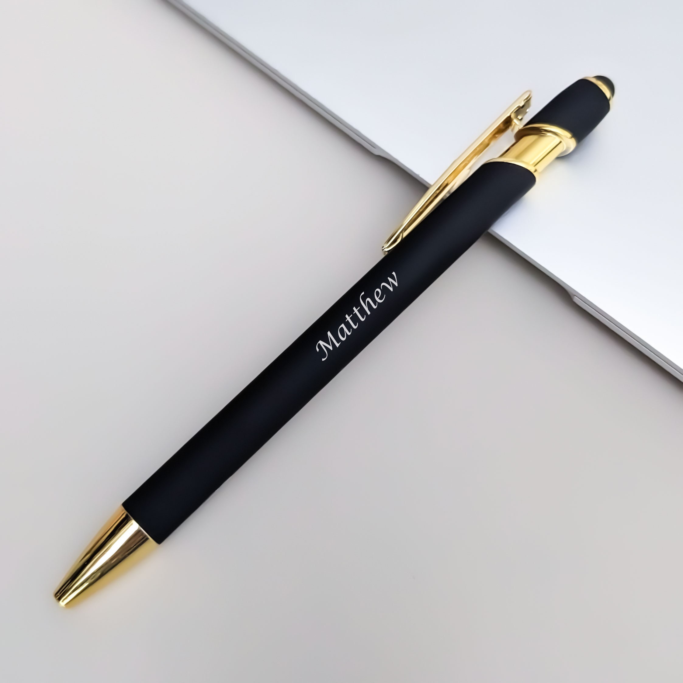 TEHAUX 12pcs Love Metal Pen Gold Metallic Pen Pens Black Ink Black  Ballpoint Pens Gold Ink Pens for Writing Wedding Pens Boligrafos Bonitos  Para Mujer