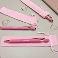Personalised Pink Pen with Rose Gold Trim: Bridesmaid gift, mothers day, Valentines Day, Present for Her, Nurse Gift
