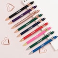 Personalized Rose Gold Pen: Engraved pens for Teachers and students, work Colleague stocking filler, friends and family custom gift product logo