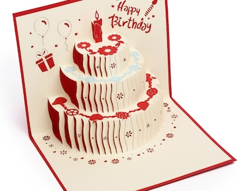 Small Birthday Card for Kids | Birthday Cake Pop Up Feature