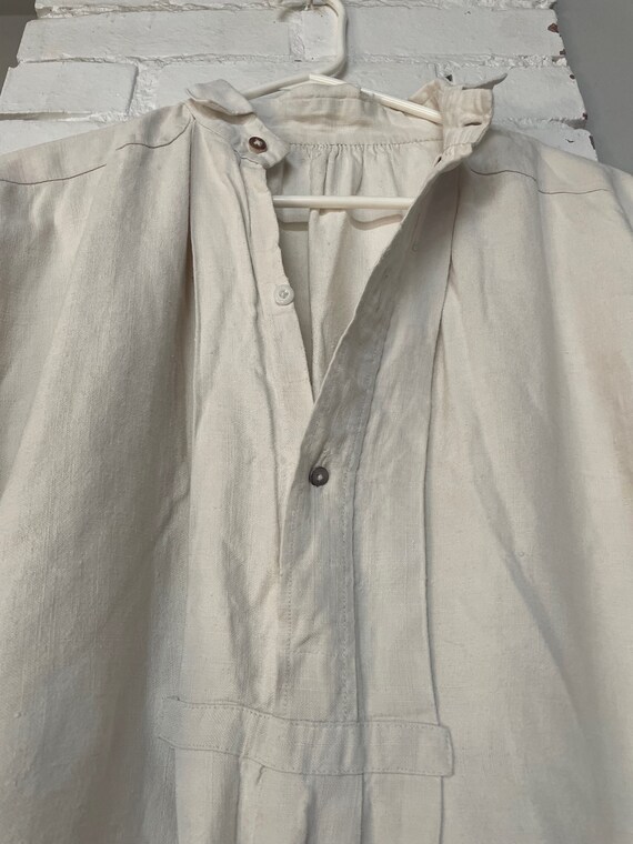 Antique Vintage French Linen blouse - image 3