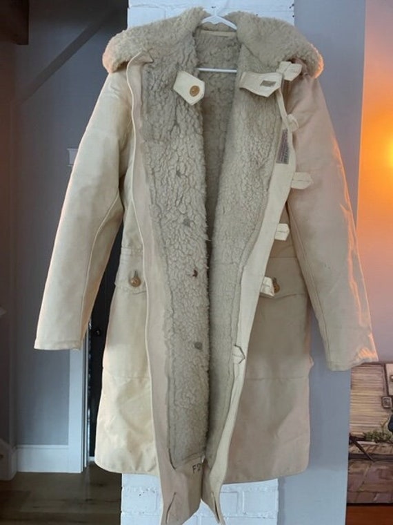 Swedish military WWII sheepskin, canvas coat 1945