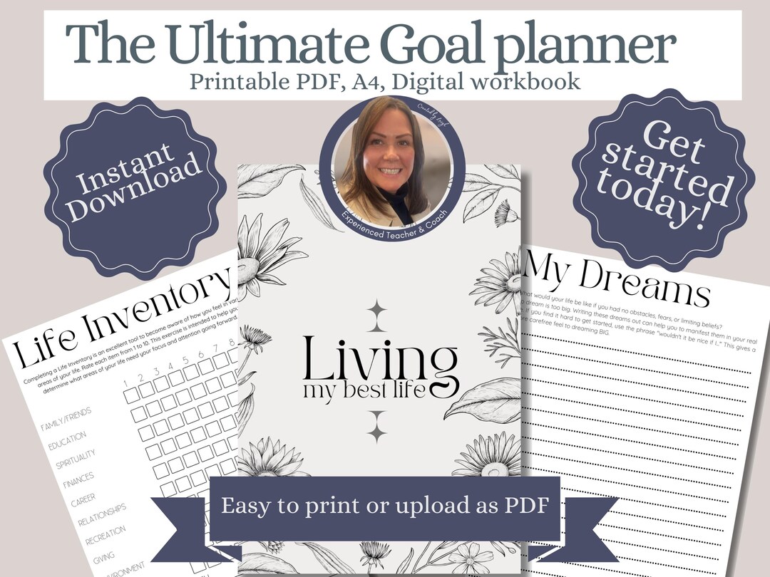 Printable Life Vision & Dream Workbook | 38-page PDF Download | Bucket ...