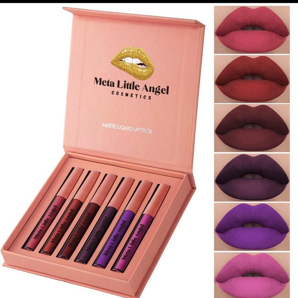 Liquid matte lipstick 6pcs