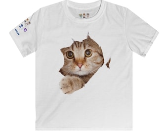 Kidsio™  Kitty Tshirt- Softstyle Tee