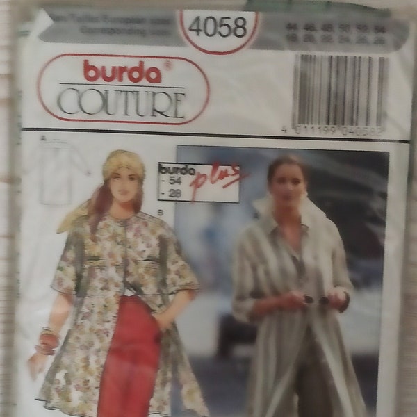 VINTAGE Burda 4058 Schnittmuster 80er