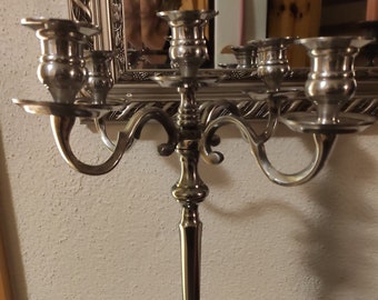 Candeliere VINTAGE candelabro in alluminio massiccio 5 bracci