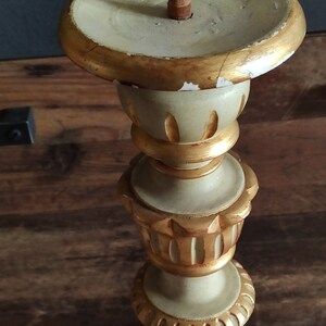 Candeliere barocco grande vintage, in legno, 74 cm