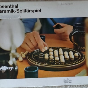 VINTAGE Rosenthal Keramiek Solitaire Spel, Cadeau, Rosenthal Studio Line Duitsland, Ontwerp Bjoer Wiinblad,