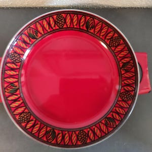 VINTAGE Silit Orange 70s enamel casserole dish with 2 handles diameter 20 cm
