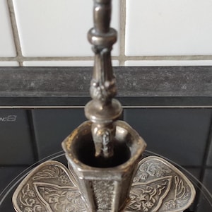 VINTAGE Mid Century Menage Brass Brass Stand Ashtray 18 cm