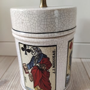 Scatola in ceramica Collezione Vintage anni '90 Box Carte da gioco Gemarkt