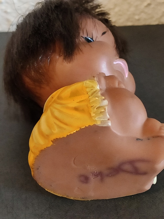 Ancienne petite poupée rare enfant roux rieur Kwai Vintage Japan années