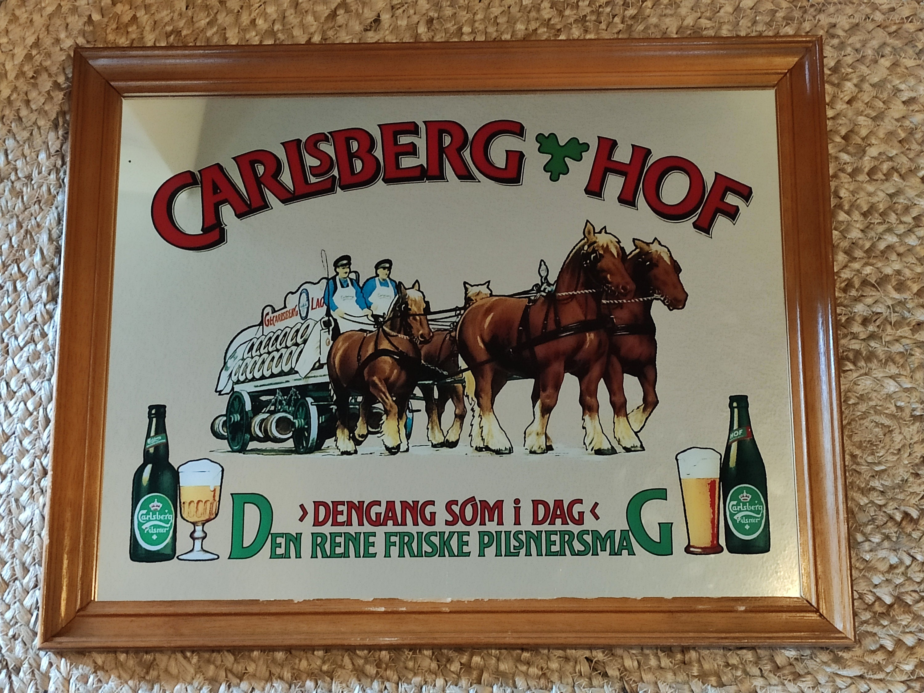 VINTAGE Carlsberg Hof Advertising Mirror Made in England 70/80s - Etsy