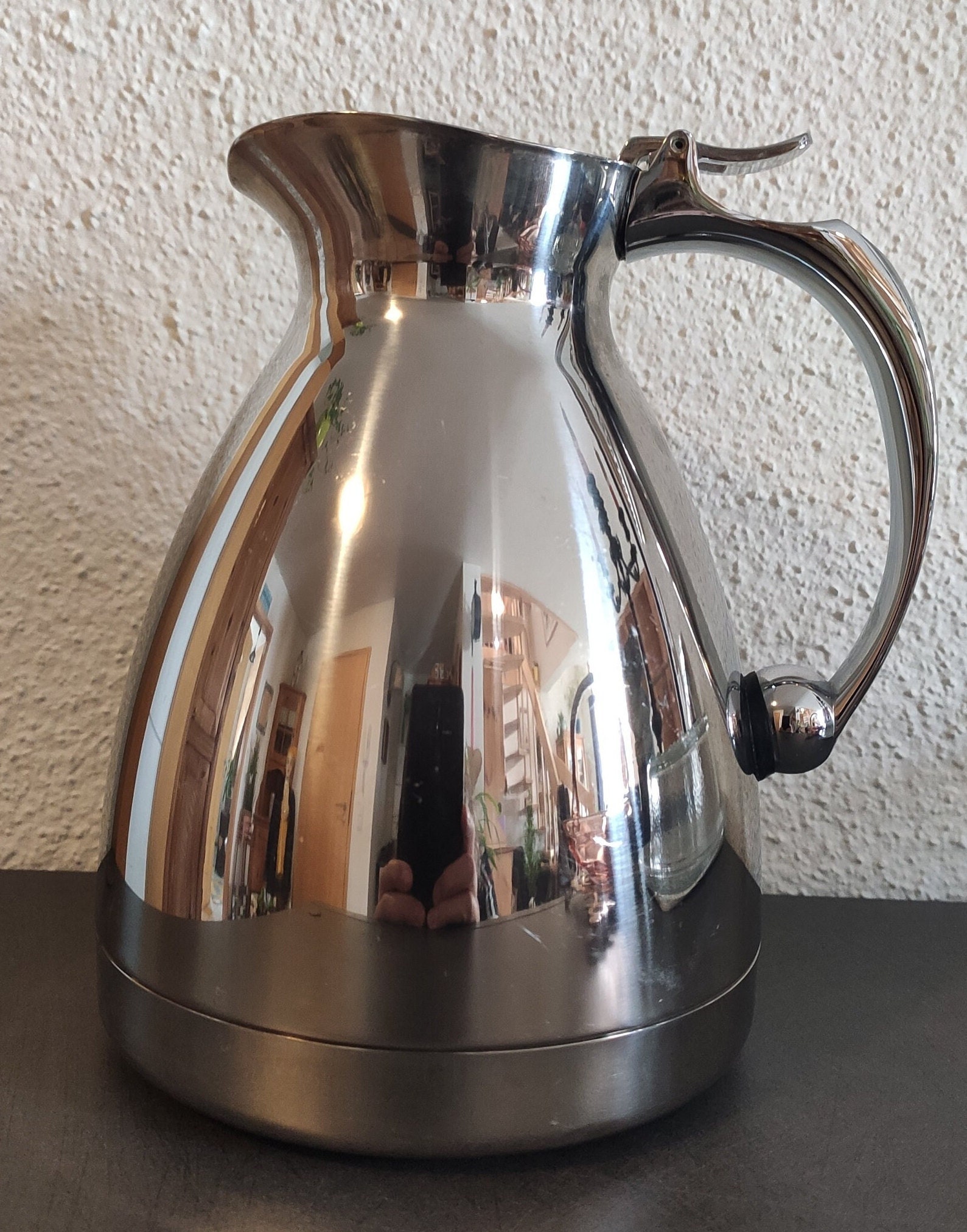 VINTAGE Alfi Hotello 0.6 litres, polished stainless steel, H with apothecary snake on the front