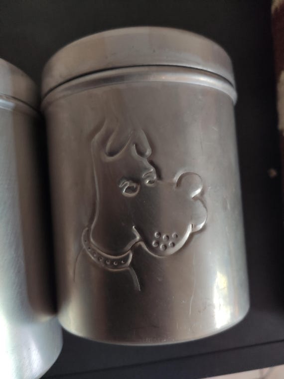 VINTAGE Aluminiumdosen 3 Stück IKEA Aufbewahrung 16,5 cm - 14,5 cm - 12,5 cm