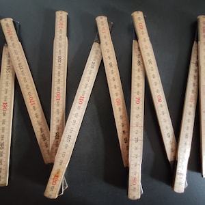 VINTAGE wooden folding meter 2 meters Sweden Hultafors
