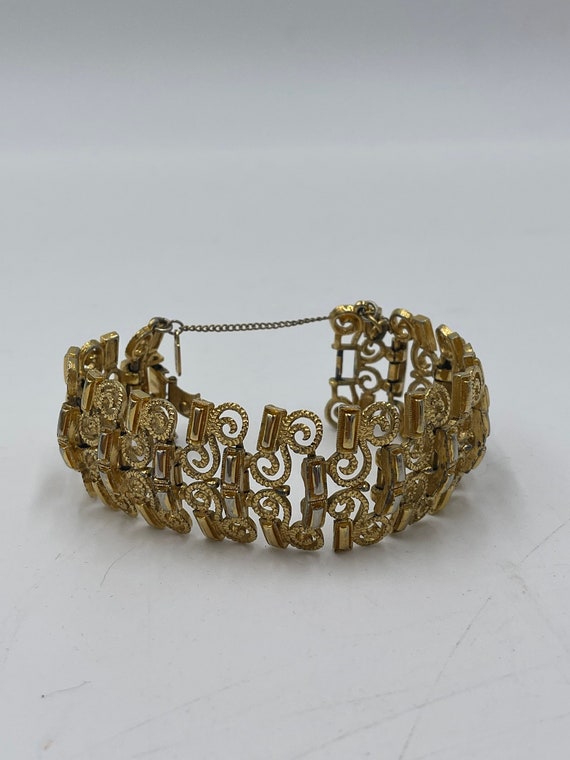 Vintage Gold Chunky Monet Bracelet - image 3