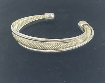 Sterling Fancy Twist Bangle Bracelet