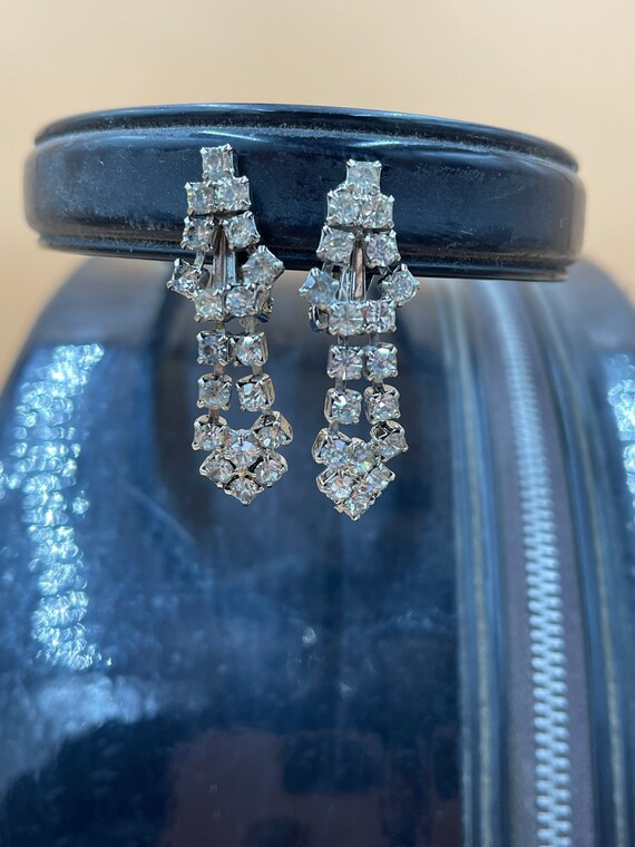 Gorgeous Clear Rhinestone Drop Earrings