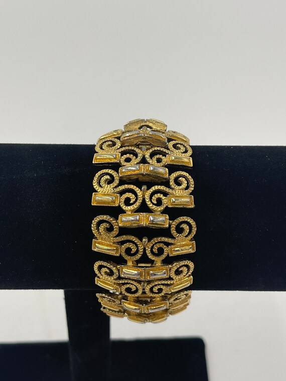 Vintage Gold Chunky Monet Bracelet - image 6