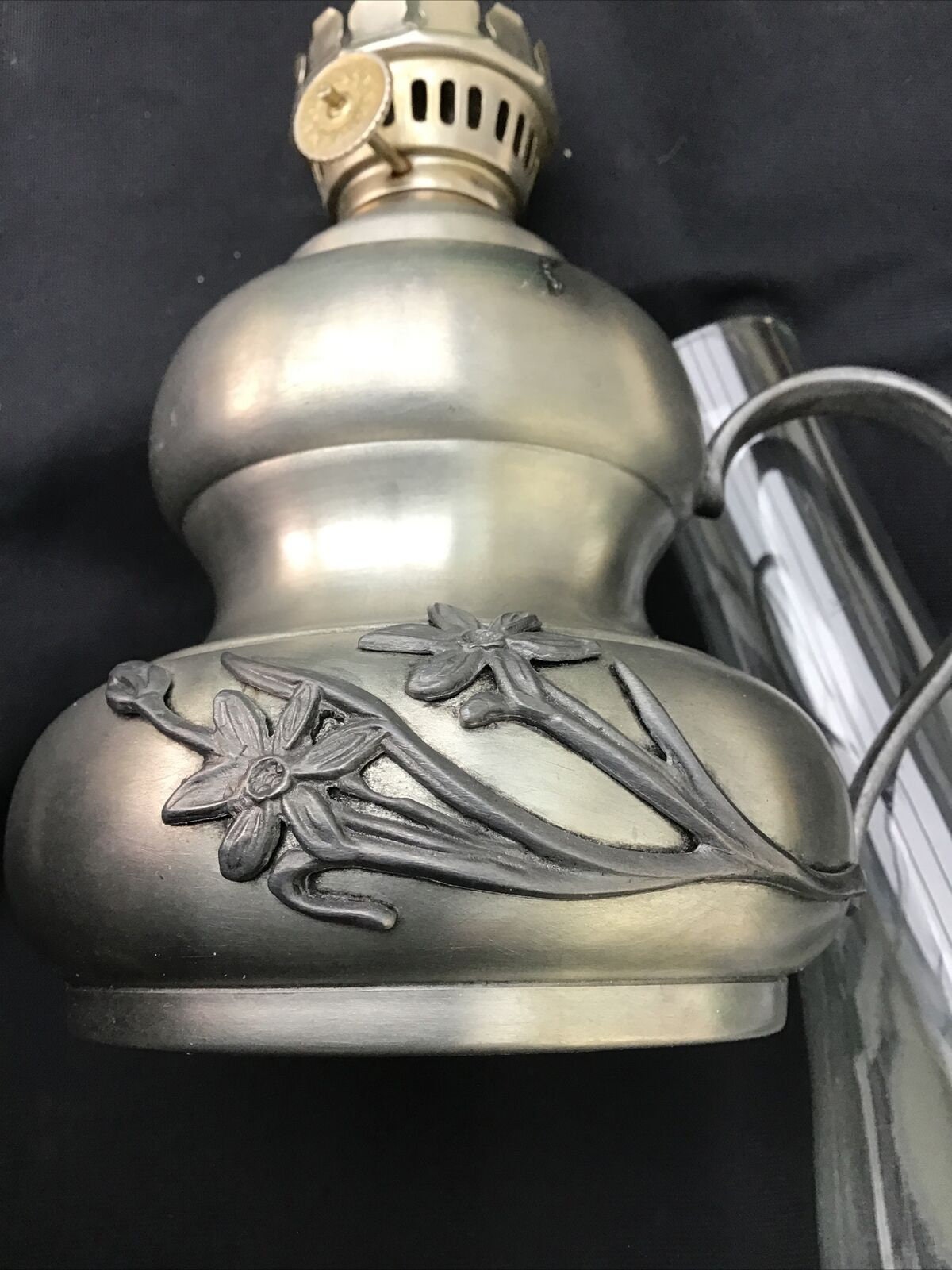 Art deco hurricane lamp deals