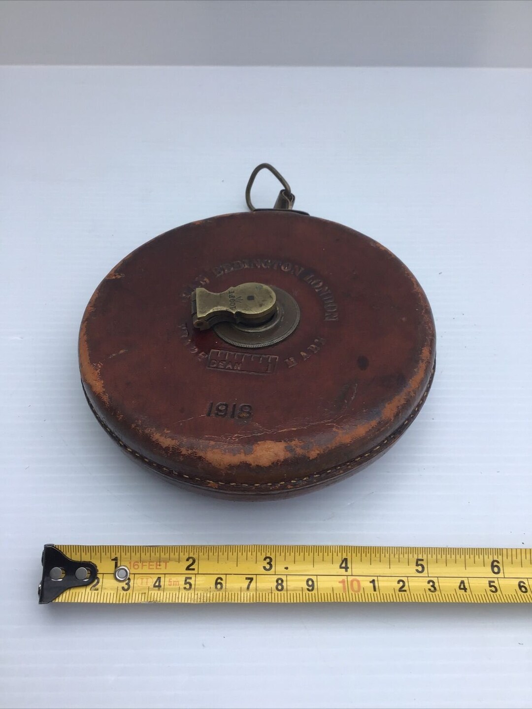Vintage WW1 Leather Bound 100ft Tape Measure by Dean Etsy