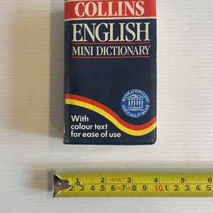 Pre Loved Collins English Mini Dictionary with Colour Text for Ease of Use