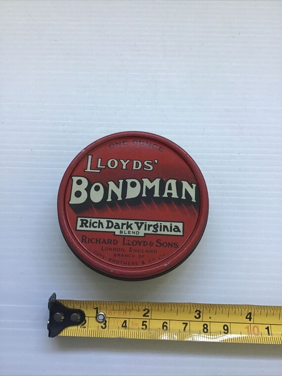 Vintage Lloyds Bondsman Rich Dark Virginia Blend 1 Oz Tobacco Etsy