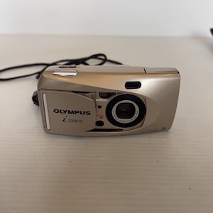 Pre Loved Vintage Olympus All-Weather i Zoom75 Camera and case Untested