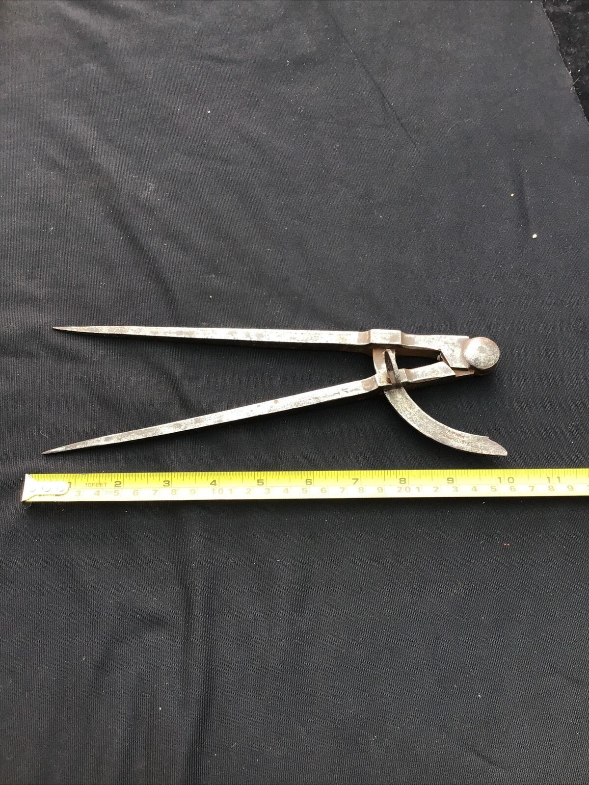 Vintage Ww1 Steel Map Compass. Dated 1918. Crows Foot Marked