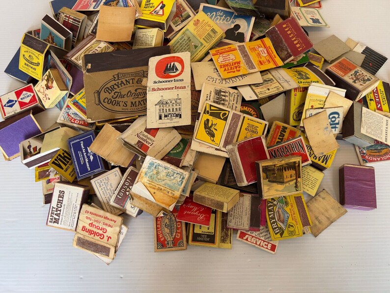Pre Loved Vintage Assorted Mix of Match Boxes - Etsy