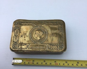 Preloved Original WW1 Princess Mary 1914 Empty Xmas Tin