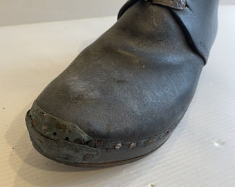 Vintage Pre Loved Laceless Clogs part of 1st Half 20th Century Museum Display