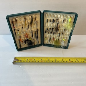 Vintage Fox Box Assorted Fishing flies