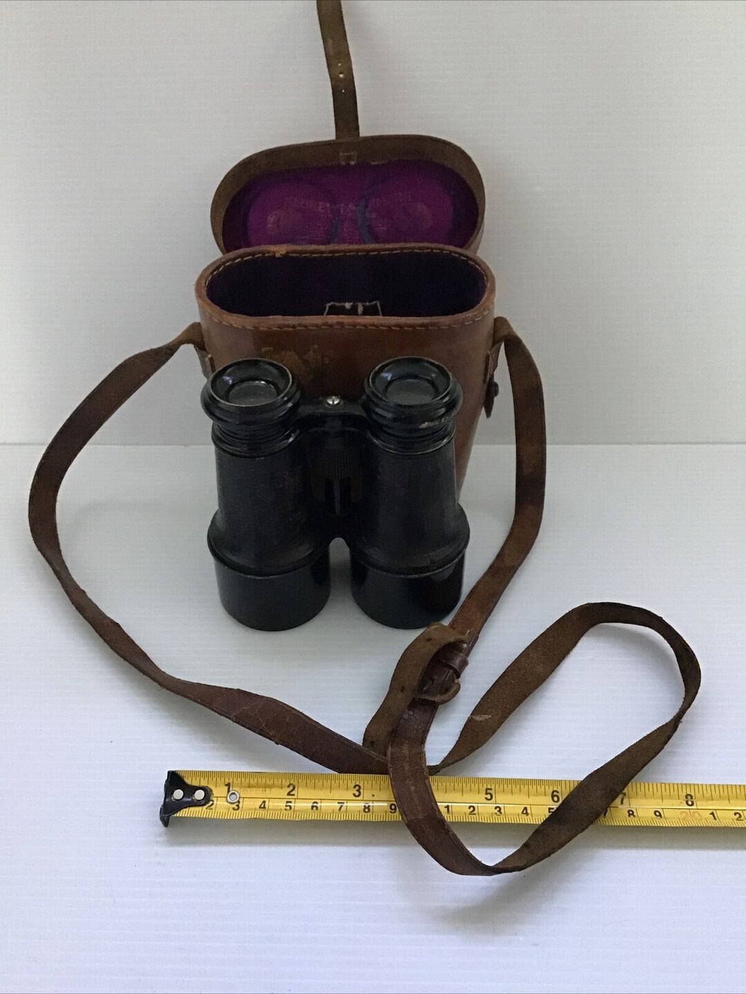 Vintage WW1 Era Binoculars in Leather Case Marked Negretta & Etsy