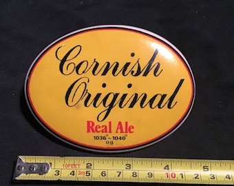 Vintage Beer Pump Plaque/Clip - Cornish Original Real Ale. Made Of Ceramic